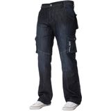 Kruze - Cargo Combat Jeans - Donkerblauw - Heren - Multi Pocket