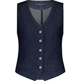Red Button - Srb4587 - Gilet - Donkerblauw - Denim Visgraatpatroon