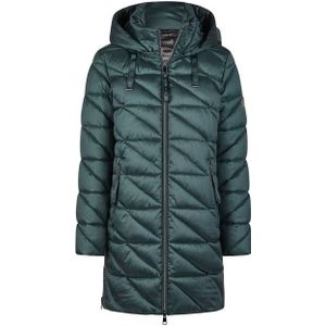 Barbara Lebek - Mantel - Donker Groen - 30450052 - Met Kapuze