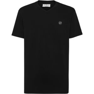 Philipp Plein - T-Shirt V-Neck Gothic - Zwart - Heren - Katoen