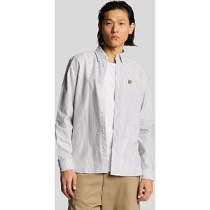 Lyle & Scott - Gestreepte Oxford Overhemd - Grijs