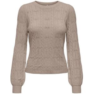 Only Onlkatia ls structure o-neck pull cc knt zand