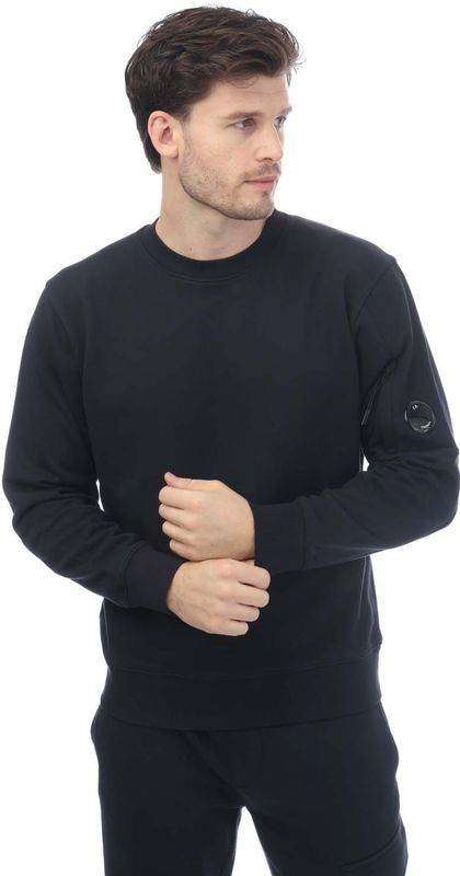 C.P. Company - Diagonal Raised Fleece Sweatshirt - Marineblauw - 100% Katoen