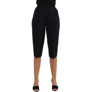 Dolce Gabbana - Cropped Broeken - Zwart - Katoen