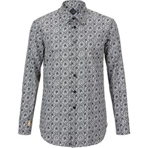 Billionaire - Shirt Silver Cut 'Claude' - Katoen - Zwart - Slim Fit
