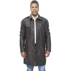 Leren Trenchcoat - Hamburg - Heren - Zwart