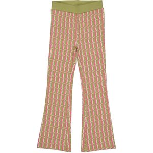 Quapi Gestreepte Regular Fit Legging BURA Groen/Roze