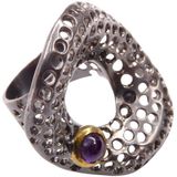 Christian Zilveren ring met amethyst