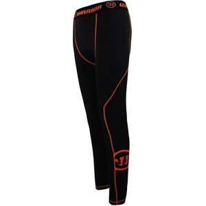 Warrior - WPPM021 BK - Stretch Broek - Zwart Oranje - Heren Trainings Baselayers