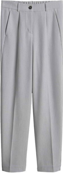 OPUS - Maiga - Pantalon - Lichtgrijs - Loosefit - High Waist