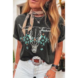 Longhorn Skull Graphic T-shirt