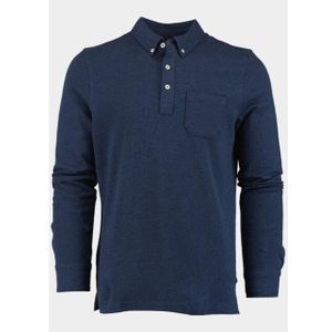 Scotland - Smith Polo Ls Pique - Blauw - Lange Mouw