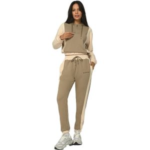 Tom Barron - Trainingspak - Crème / Bruin - Sweatstof - Color-Blocking