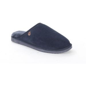 Warmbat Classic dk.navy heren pantoffel (open hiel)