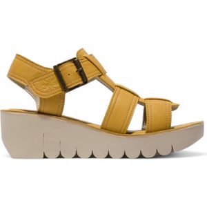 Fly London - YUDD236FLY - Gele Sandalen - Espadrille - Platform Wedges