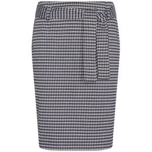Hv Society - Skirt Hvsbirgitta - Zwart - Rok - Korte Lengte - Pied De Poule Print