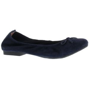 Si - Haniya - Dames Ballerina - Beige - Suède/Leer