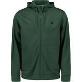 No Excess Sweater full zipper hooded dark green