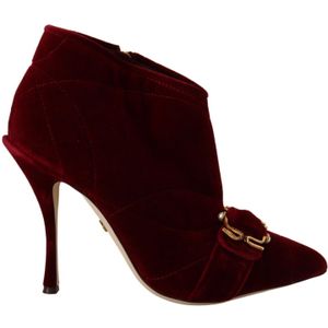 Dolce & Gabbana, Dames, Schoenen, Rood, Maat: 36 EU Velours,