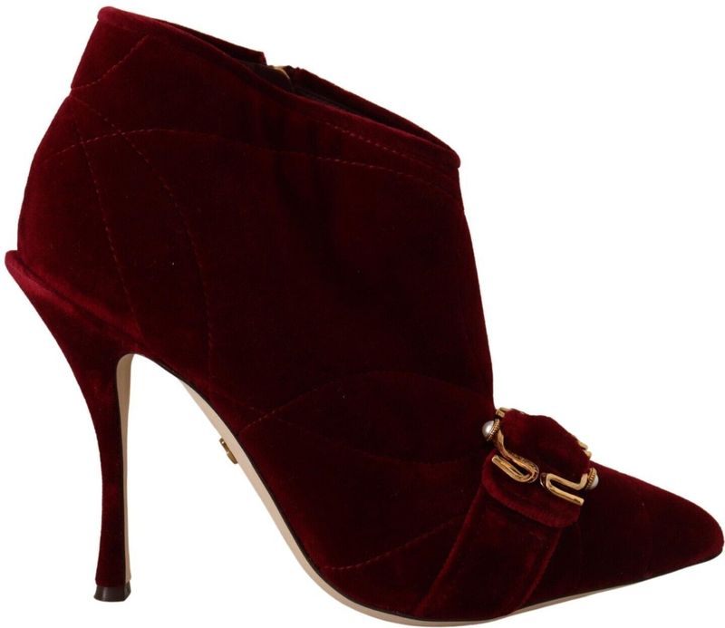 Dolce & Gabbana, Dames, Schoenen, Rood, Maat: 36 EU Velours,