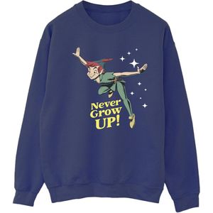 Li-cense Disney dames peter pan never grow up sweatshirt