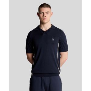 Lyle And Scott - Gebreid Poloshirt - Blauw - Heren