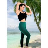 GUGGEN - LL77 - Leggings - Donkergroen - Naadloos, Hoge Tailleband, Ademend, Sneldrogend