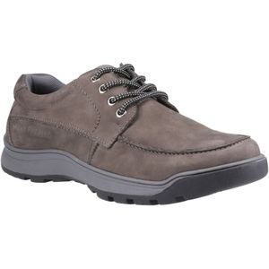 Hush Puppies - Tucker - Veterschoenen - Grijs - Nubuckleer
