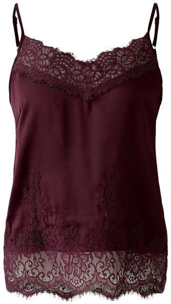 Oui - Top zonder Mouw - Bordeaux - 0094325