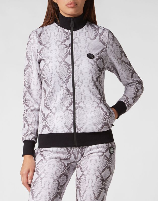 Plein Sport - Triacetate Jogging Trainingspak - Grijs - Top/Broek Pitone