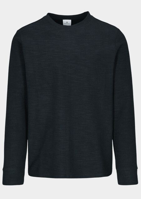 Basefield - T-shirt lange mouw - Blauw - Rundhals - Shirt - 219018502/654