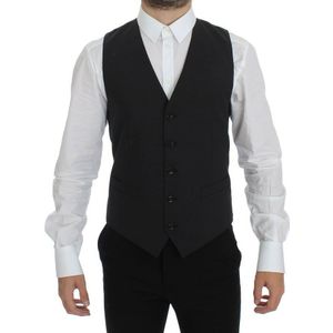Dolce & Gabbana Heren Grijs Wollen Stretch Jasje Vest