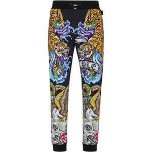Philipp Plein - Joggingbroek Tattoo - Zwart - Katoenmix Fleece