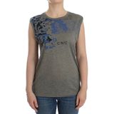 Costume National Grijs geprint mouwloos t-shirt voor vrouwen