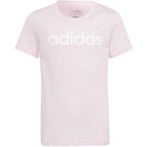 Adidas - Katoenen T-shirt - Met Lineair Logo - Voor Kinderen - Korte Mouwen