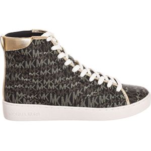 Michael Kors - Hoge Sneakers - Bruin - Katoen - Merkprint