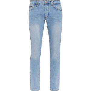 Philipp Plein - Denim Broek Super Straight Cut Basic - Blauw - Heren