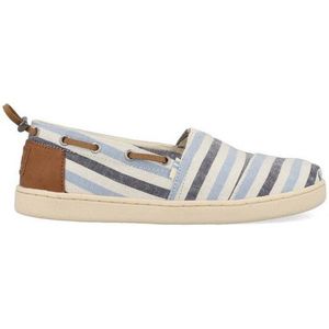 TOMS Youth bimini navy woven stripe/ synthetic trim