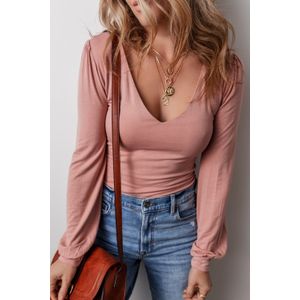 V-hals Lange Mouwen Top
