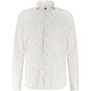 State of Art - Overhemd - Wit - Allover Print - Regular Fit
