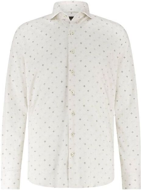 State of Art - Overhemd - Wit - Allover Print - Regular Fit