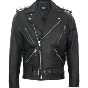 Brando - Ghostrider - Leren Bikerjack - Zwart