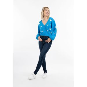 myMo - Biany - Vest - Zacht - Cropped Stijl - V-hals - Hartjesmotief