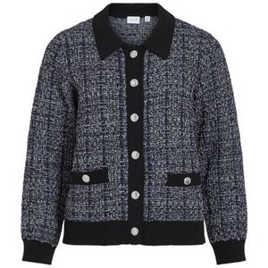 Vila Visiloa ls o-neck knit cardigan navy