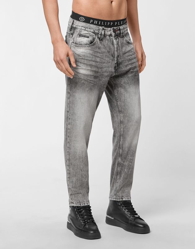 Philipp Plein - Dangerous Love - Jeans - Zwart - Carrot Fit