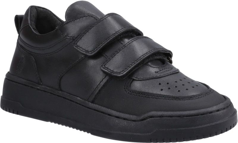 Hush Puppies - Daxton - Leren Sneakers - Zwart