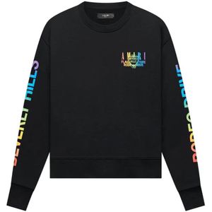 Amiri - XO Beverly Hills - Ronde Hals Trui - Zwart