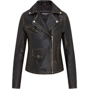 Brando - Broome - Biker Leren Jas - Zwart - Dames