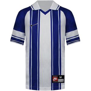 Nike - Gestreept T-shirt - Wit/Blauw - Voor Kinderen