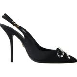 Kristallen Slingbacks met Strik Pumps Hoge Hakken